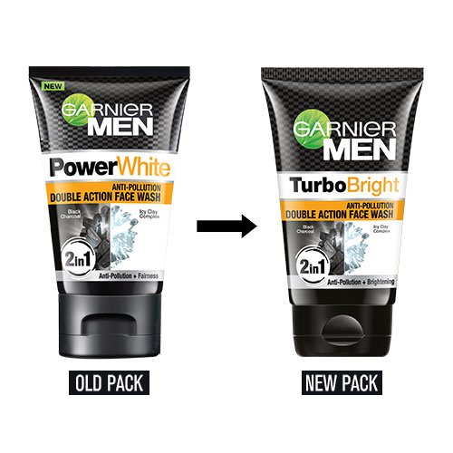 Garnier Men Turbo Bright Anti-Pollution Double Action Face Wash